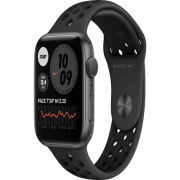 Apple Watch Series 6 Nike 44mm GPS + Cellular Aluminiumgehäuse spacegrau mit Nike Sportarmband schwarz