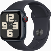 Apple Watch SE (2022) 40mm GPS + Cellular Aluminiumgehäuse mitternacht mit Sportarmband mitternacht (M/L)