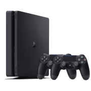Sony PlayStation 4 slim 500GB CUH-2016A schwarz inkl. 2 DualShock Controller schwarz