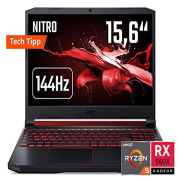 Acer Nitro 5 (AN515-43-R90F) 15,6 Zoll Ryzen 5 8GB RAM 512GB SSD Radeon RX560X Win10H schwarz/rot