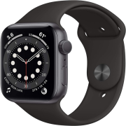 Apple Watch Series 6 40mm GPS Aluminiumgehäuse spacegrau mit Sportarmband schwarz