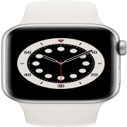 Apple Watch Series 6 40mm GPS Aluminiumgehäuse silber mit Sportarmband weiß
