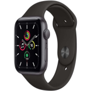 Apple Watch SE 40mm GPS Aluminiumgehäuse spacegrau mit Sportarmband schwarz