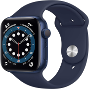 Apple Watch Series 6 44mm GPS Aluminiumgehäuse blau mit Sportarmband dunkelmarine