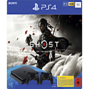 Sony PlayStation 4 Slim 1TB CUH-2016B schwarz inkl. 2 DualShock Controller - Ghost of Tsushima Bundle