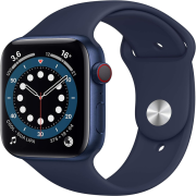 Apple Watch Series 6 44mm GPS + Cellular Aluminiumgehäuse blau mit Sportarmband dunkelmarine