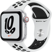 Apple Watch SE Nike 40mm GPS + Cellular Aluminiumgehäuse silber mit Nike Sportarmband pure platinum/schwarz