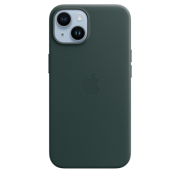 Apple iPhone 14 Leder Case mit MagSafe waldgrün