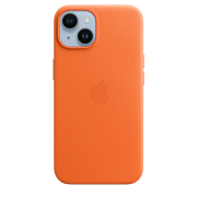 Apple iPhone 14 Leder Case mit MagSafe orange
