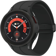 Samsung Galaxy Watch5 Pro 45mm LTE Titangehäuse black titanium mit D-Buckle Sport Band black