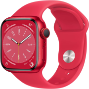 Apple Watch Series 8 45mm GPS Aluminiumgehäuse (PRODUCT) RED mit Sportarmband (PRODUCT) RED