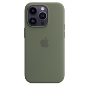 Apple iPhone 14 Pro Silikon Case mit MagSafe oliv