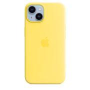 Apple iPhone 14 Silikon Case mit MagSafe kanariengelb