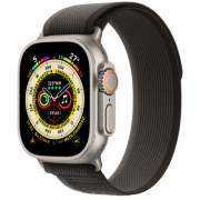 Apple Watch Ultra 49mm GPS + Cellular Titangehäuse mit Trail Loop schwarz/grau (S/M)
