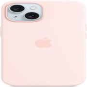 Apple iPhone 15 Silikon Case mit MagSafe hellrosa