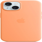 Apple iPhone 15 Silikon Case mit MagSafe sorbet orange
