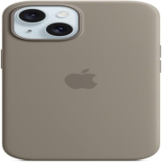 Apple iPhone 15 Silikon Case mit MagSafe tonbraun