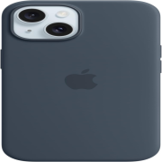 Apple iPhone 15 Silikon Case mit MagSafe sturmblau