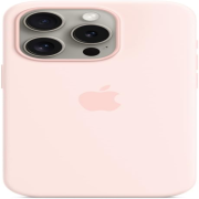 Apple iPhone 15 Pro Silikon Case mit MagSafe hellrosa
