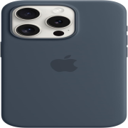 Apple iPhone 15 Pro Silikon Case mit MagSafe sturmblau