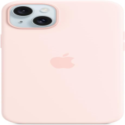 Apple iPhone 15 Plus Silikon Case mit MagSafe hellrosa