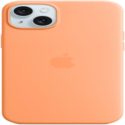 Apple iPhone 15 Plus Silikon Case mit MagSafe sorbet orange