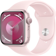 Apple Watch Series 9 45mm GPS Aluminiumgehäuse rosé mit Sportarmband hellrosa (M/L)