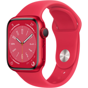 Apple Watch Series 8 41mm GPS Aluminiumgehäuse (PRODUCT) RED mit Sportarmband (PRODUCT) RED