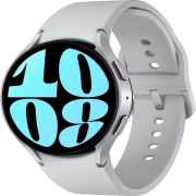 Samsung Galaxy Watch6 LTE 44mm Aluminiumgehäuse silber Silikonarmband silber