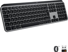 Logitech MX Keys kabellose Tastatur für Mac spacegrau (QWERTZ)