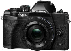 Olympus OM-D E-M10 Mark IV Systemkamera 20MP schwarz inkl. M.Zuiko Digital ED 14-42mm F3.5-5.6 EZ Pancake schwarz