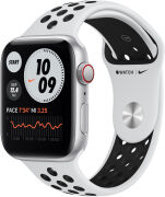 Apple Watch SE Nike+ 44mm GPS + Cellular Aluminiumgehäuse silber mit Nike Sportarmband platinum/schwarz