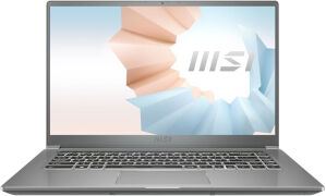 MSI Modern 15 A11M-062 15,6 Zoll i7-1165G7 8GB RAM 512GB SSD Iris Xe Win10H urban silver