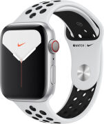 Apple Watch Series 5 Nike+ 44mm GPS + Cellular Aluminiumgehäuse silber mit Sportarmband pure platinum/schwarz