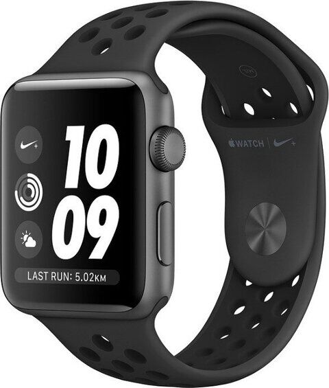 Apple Watch Series 3 Nike+ 42mm GPS Nike Sportarmband anthrazit/schwarz Aluminiumgehäuse spacegrau 