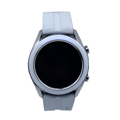 Huawei Watch GT 42mm Edelstahlgehäuse silber Silikonarmband weiß