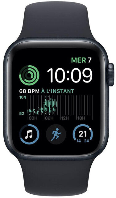 Apple Watch SE 2022 40mm GPS Aluminiumgehäuse mitternacht mit Sportarmband mitternacht