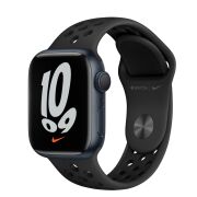 Apple Watch Series 7 41mm GPS Aluminiumgehäuse mitternacht mit Nike Sportarmband anthrazit/schwarz