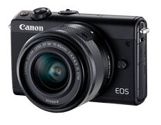 Canon EOS M100 Systemkamera 24.2 MP Kit mit EF-M 15-45 mm f/3.5-6.3 IS STM Objektiv schwarz
