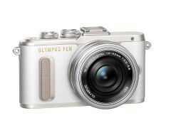 Olympus PEN E-PL8 Systemkamera 16 MP inkl. 14-42 mm Pancake Objektiv weiß