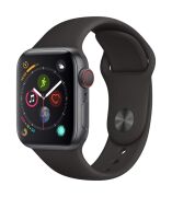 Apple Watch Series 4 40mm GPS + Cellular Aluminiumgehäuse spacegrau mit Sportarmband schwarz