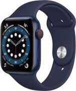 Apple Watch Series 6 44mm GPS + Cellular Aluminiumgehäuse blau mit Sportarmband dunkelmarine