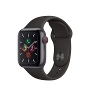 Apple Watch Series 5 44mm GPS Aluminiumgehäuse spacegrau mit Sportarmband schwarz