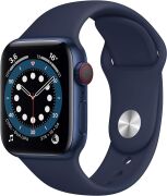 Apple Watch Series 6 40mm GPS + Cellular Aluminiumgehäuse blau mit Sportarmband dunkelmarine