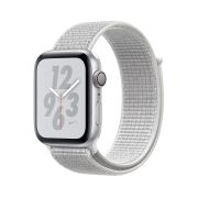 Apple Watch Series 4 Nike+ 44mm GPS Aluminiumgehäuse Silber mit Sport Loop Summit weiß
