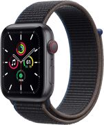 Apple Watch SE 44mm GPS + Cellular Aluminiumgehäuse spacegrau mit Sport Loop kohlegrau