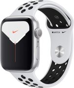 Apple Watch Series 5 Nike+ 44mm GPS Aluminiumgehäuse silber mit Nike Sportarmband pure platinum/schwarz