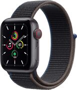 Apple Watch SE 40mm GPS + Cellular Aluminiumgehäuse spacegrau mit Sport Loop kohlegrau