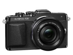Olympus PEN E-PL7 Systemkamera 16 MP inkl. 14-42 mm Pancake Objektiv schwarz