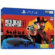 Sony PlayStation 4 Slim 1TB CUH-2216B schwarz Red Dead Redemption 2 Bundle inkl. 2 DualShock Controller